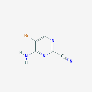 molecular formula C5H3BrN4 B1504210 4-Amino-5-bromopyrimidine-2-carbonitrile CAS No. 1059174-68-3