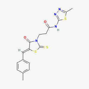 (Z)-N-(5-methyl-1,3,4-thiadiazol-2-yl)-3-(5-(4-methylbenzylidene)-4-oxo-2-thioxothiazolidin-3-yl)propanamide