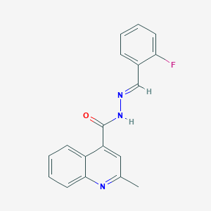 N'-[(E)-(2-fluorophenyl)methylidene]-2-methylquinoline-4-carbohydrazide