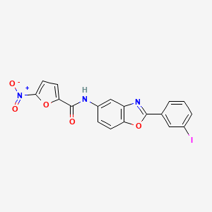 N-[2-(3-iodophenyl)-1,3-benzoxazol-5-yl]-5-nitrofuran-2-carboxamide