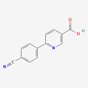 molecular formula C13H8N2O2 B1504213 6-(4-Cyanophenyl)nicotinic acid CAS No. 648898-18-4