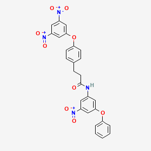 3-[4-(3,5-dinitrophenoxy)phenyl]-N-(3-nitro-5-phenoxyphenyl)propanamide