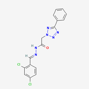 molecular formula C16H12Cl2N6O B15042147 N'-[(E)-(2,4-dichlorophenyl)methylidene]-2-(5-phenyl-2H-tetrazol-2-yl)acetohydrazide 