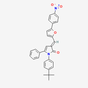 (3E)-1-(4-tert-butylphenyl)-3-{[5-(4-nitrophenyl)furan-2-yl]methylidene}-5-phenyl-1,3-dihydro-2H-pyrrol-2-one