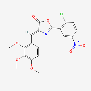 molecular formula C19H15ClN2O7 B15042162 (4Z)-2-(2-chloro-5-nitrophenyl)-4-(2,3,4-trimethoxybenzylidene)-1,3-oxazol-5(4H)-one 