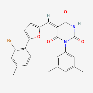 (5Z)-5-{[5-(2-bromo-4-methylphenyl)furan-2-yl]methylidene}-3-(3,5-dimethylphenyl)-6-hydroxypyrimidine-2,4(3H,5H)-dione