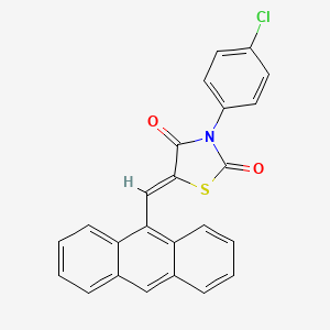 (5Z)-5-(anthracen-9-ylmethylidene)-3-(4-chlorophenyl)-1,3-thiazolidine-2,4-dione