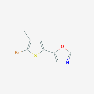 molecular formula C8H6BrNOS B1504224 5-(5-Bromo-4-methylthiophen-2-YL)oxazole CAS No. 945392-07-4