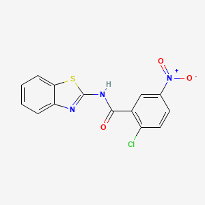 molecular formula C14H8ClN3O3S B15042260 N-(1,3-benzothiazol-2-yl)-2-chloro-5-nitrobenzamide 