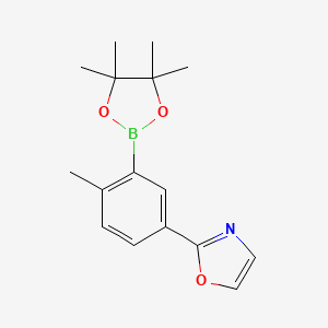 molecular formula C16H20BNO3 B1504228 2-(4-Methyl-3-(4,4,5,5-tetramethyl-1,3,2-dioxaborolan-2-YL)phenyl)oxazole CAS No. 945226-59-5
