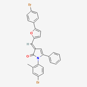 (3E)-1-(4-bromo-2-methylphenyl)-3-{[5-(4-bromophenyl)furan-2-yl]methylidene}-5-phenyl-1,3-dihydro-2H-pyrrol-2-one