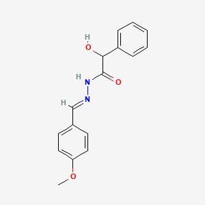 2-hydroxy-N'-[(E)-(4-methoxyphenyl)methylidene]-2-phenylacetohydrazide