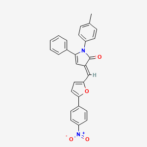 (3E)-1-(4-methylphenyl)-3-{[5-(4-nitrophenyl)furan-2-yl]methylidene}-5-phenyl-1,3-dihydro-2H-pyrrol-2-one