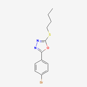 2-(4-Bromophenyl)-5-(butylsulfanyl)-1,3,4-oxadiazole