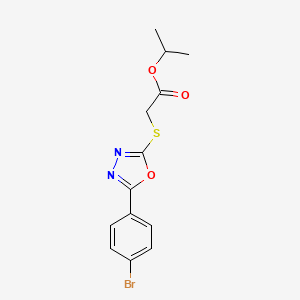 Propan-2-yl {[5-(4-bromophenyl)-1,3,4-oxadiazol-2-yl]sulfanyl}acetate