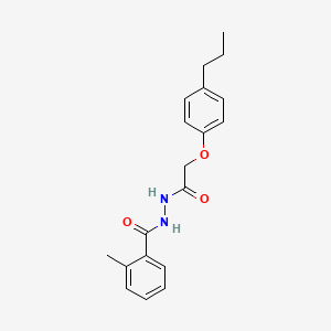 2-Methyl-N'-((4-propylphenoxy)acetyl)benzohydrazide