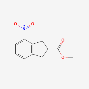 molecular formula C11H11NO4 B1504241 Methyl 4-nitro-2,3-dihydro-1H-indene-2-carboxylate CAS No. 888327-27-3