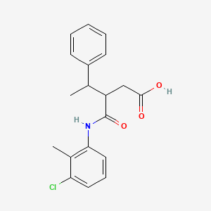 3-[(3-Chloro-2-methylphenyl)carbamoyl]-4-phenylpentanoic acid