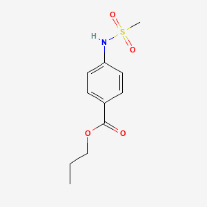 molecular formula C11H15NO4S B15042430 Propyl 4-[(methylsulfonyl)amino]benzoate 