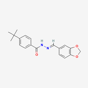 N'-[(E)-1,3-benzodioxol-5-ylmethylidene]-4-tert-butylbenzohydrazide