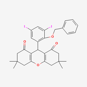 9-[2-(benzyloxy)-3,5-diiodophenyl]-3,3,6,6-tetramethyl-3,4,5,6,7,9-hexahydro-1H-xanthene-1,8(2H)-dione