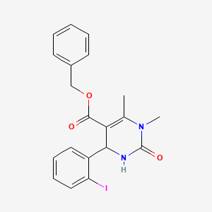 Benzyl 4-(2-iodophenyl)-1,6-dimethyl-2-oxo-1,2,3,4-tetrahydropyrimidine-5-carboxylate