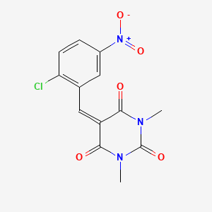 5-[(2-Chloro-5-nitrophenyl)methylidene]-1,3-dimethyl-1,3-diazinane-2,4,6-trione