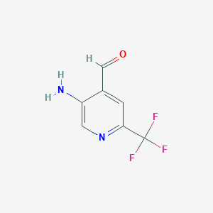 molecular formula C7H5F3N2O B1504251 5-Amino-2-trifluoromethyl-pyridine-4-carbaldehyde CAS No. 944900-36-1
