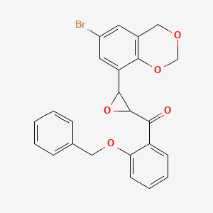 molecular formula C24H19BrO5 B15042526 [2-(benzyloxy)phenyl][3-(6-bromo-4H-1,3-benzodioxin-8-yl)oxiran-2-yl]methanone 