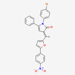 (3E)-1-(4-bromophenyl)-3-{[5-(4-nitrophenyl)furan-2-yl]methylidene}-5-phenyl-1,3-dihydro-2H-pyrrol-2-one