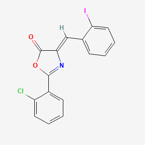 molecular formula C16H9ClINO2 B15042552 (4Z)-2-(2-chlorophenyl)-4-(2-iodobenzylidene)-1,3-oxazol-5(4H)-one 