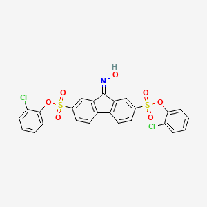 bis(2-chlorophenyl) 9-(hydroxyimino)-9H-fluorene-2,7-disulfonate