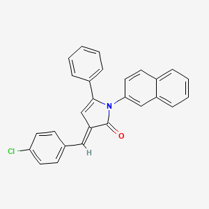 (3E)-3-(4-chlorobenzylidene)-1-(naphthalen-2-yl)-5-phenyl-1,3-dihydro-2H-pyrrol-2-one