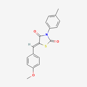 (5Z)-5-[(4-methoxyphenyl)methylidene]-3-(4-methylphenyl)-1,3-thiazolidine-2,4-dione