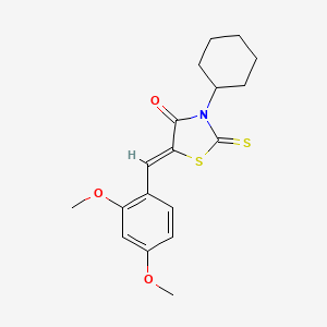 5-[(2,4-Dimethoxyphenyl)methylene]-3-cyclohexyl-2-thioxo-1,3-thiazolidin-4-one