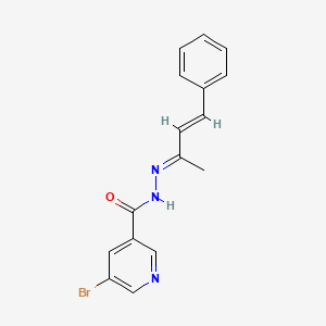 5-bromo-N'-[(2E,3E)-4-phenylbut-3-en-2-ylidene]pyridine-3-carbohydrazide