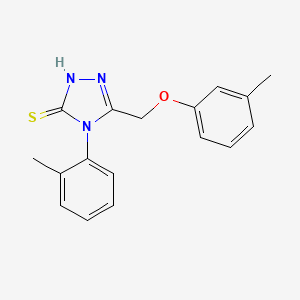 molecular formula C17H17N3OS B15042640 5-[(3-methylphenoxy)methyl]-4-(2-methylphenyl)-4H-1,2,4-triazole-3-thiol 