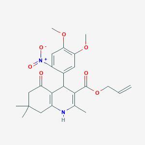 Prop-2-en-1-yl 4-(4,5-dimethoxy-2-nitrophenyl)-2,7,7-trimethyl-5-oxo-1,4,5,6,7,8-hexahydroquinoline-3-carboxylate