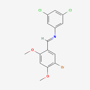 N-[(E)-(5-bromo-2,4-dimethoxyphenyl)methylidene]-3,5-dichloroaniline