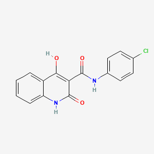 molecular formula C16H11ClN2O3 B15042665 N-(4-Chlorophenyl)-4-hydroxy-2-oxo-1,2-dihydro-3-quinolinecarboxamide 