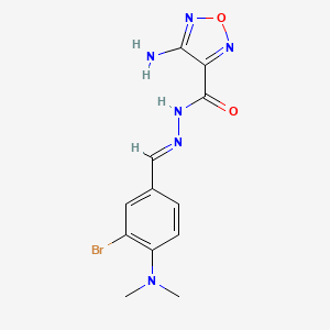 molecular formula C12H13BrN6O2 B15042754 4-Amino-N'-[(E)-[3-bromo-4-(dimethylamino)phenyl]methylidene]-1,2,5-oxadiazole-3-carbohydrazide 