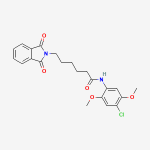 N-(4-chloro-2,5-dimethoxyphenyl)-6-(1,3-dioxo-2,3-dihydro-1H-isoindol-2-yl)hexanamide