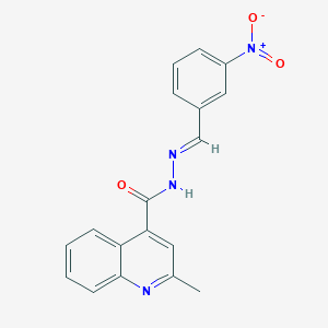 molecular formula C18H14N4O3 B15042789 2-methyl-N'-[(E)-(3-nitrophenyl)methylidene]quinoline-4-carbohydrazide 