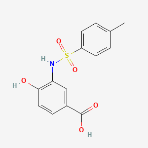molecular formula C14H13NO5S B1504281 4-Hydroxy-3-[[(4-methylphenyl)sulfonyl]amino]benzoic acid CAS No. 861782-65-2