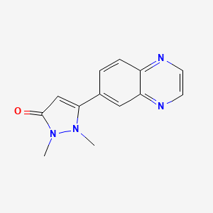 molecular formula C13H12N4O B1504283 1,2-Dimethyl-5-(quinoxalin-6-yl)-1H-pyrazol-3(2H)-one CAS No. 937279-21-5