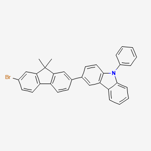 molecular formula C33H24BrN B1504284 3-(7-Bromo-9,9-dimethyl-9H-fluoren-2-YL)-9-phenyl-9H-carbazole CAS No. 1186644-43-8