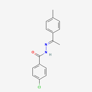 4-chloro-N'-[(1E)-1-(4-methylphenyl)ethylidene]benzohydrazide