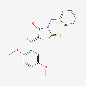 (5Z)-3-benzyl-5-[(2,5-dimethoxyphenyl)methylidene]-2-sulfanylidene-1,3-thiazolidin-4-one