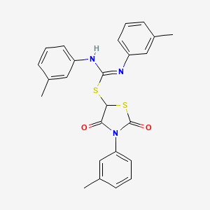 3-(3-methylphenyl)-2,4-dioxo-1,3-thiazolidin-5-yl N,N'-bis(3-methylphenyl)carbamimidothioate