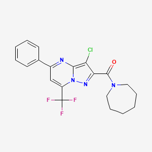 2-(Azepan-1-ylcarbonyl)-3-chloro-5-phenyl-7-(trifluoromethyl)pyrazolo[1,5-a]pyrimidine